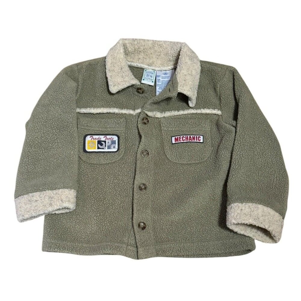Little BY Little‎ 18 Month Fleece Baby Kids Mechanic Jacket Buttons